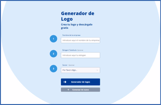 Generador de Logo ingrese el nombre de la empresa